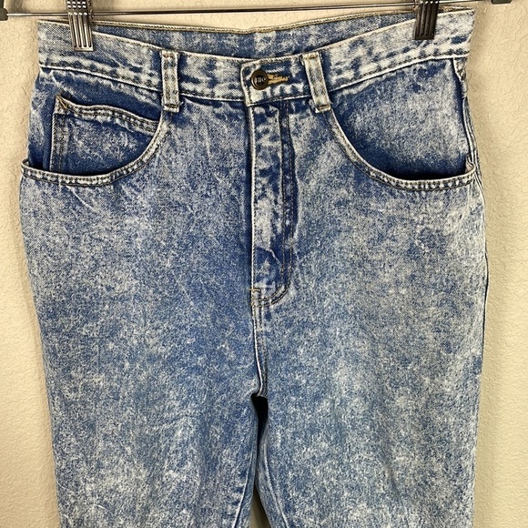 Vintage Rio Bleached Acid Wash High Rise Mom Jeans Straight Leg - Picture 2 of 11